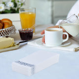 JOLLY CHEF 100 Disposable Hand Towels, Soft and Absorbent Linen Feel Dinner Napkin, Elegant Decorative Paper Guest Towels for Kitchen, Bathroom