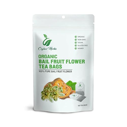 Bael Fruit Flower Tea Bags - 100% Pure, Organic, Wild-Crafted Herbal Tea for a Refreshing, Fruity Brew