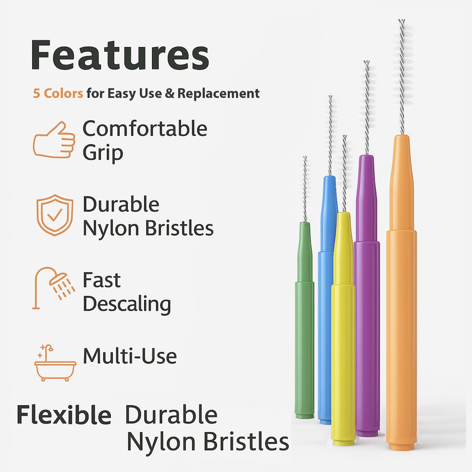 Shower Head Cleaning Brushes, 35 PCS Multi-Size Nozzle Cleaner Tool with Storage Case, Shower Head Cleaner Picks for Unclogging Small Holes, Bathroom