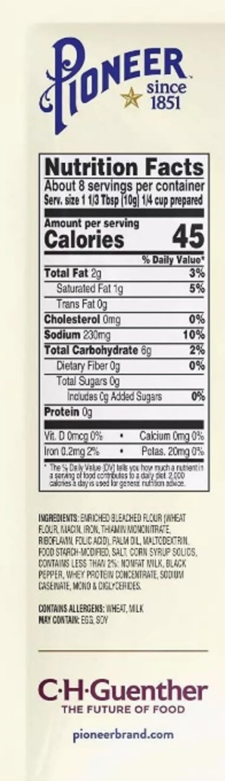 Pioneer Gravy & Seasoning Mixes - 2 packages (Peppered 2.75oz)