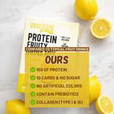 Protein Fruit Drink Mix, 15g Clear Protein, Low Sugar, Collagen + Prebiotics, No Artificial Colors or Dyes, Refreshing by Wholesome Provisions (Pack