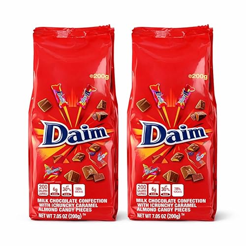 Daim Chocolate Bags - 200g Individual wrapped Daim Chocolates, 2 Pack