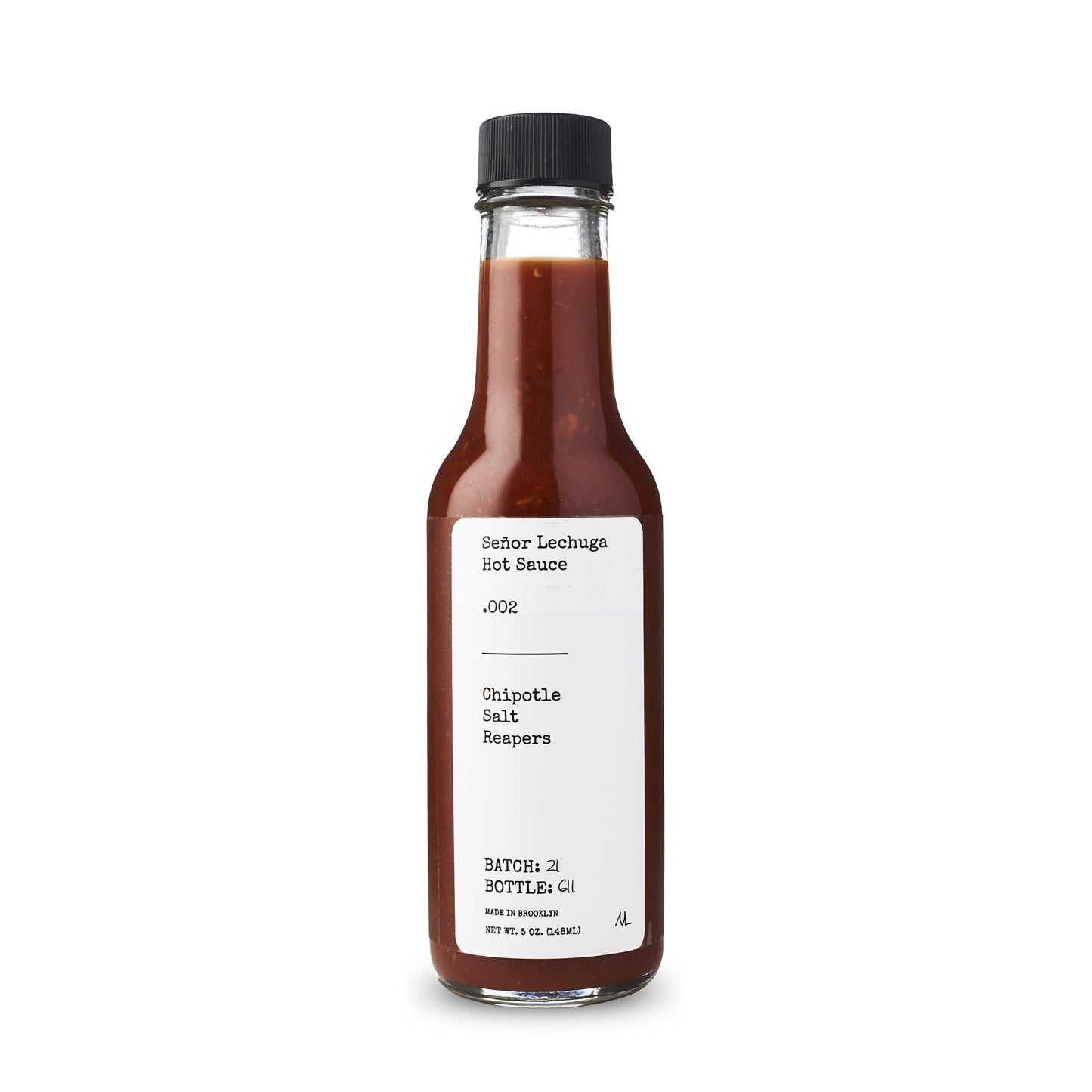 Señor Lechuga Hot Sauce - Hot Sauce Made from Carolina Reaper Peppers and Habanero Pepper - .002 Chipotle, Salt, Reaper