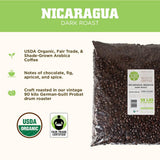 Tiny Footprint Coffee - Fair Trade Organic Nicaragua Segovia Dark Roast | Whole Bean Coffee | USDA Organic | Fair Trade Certified | Carbon Negative |