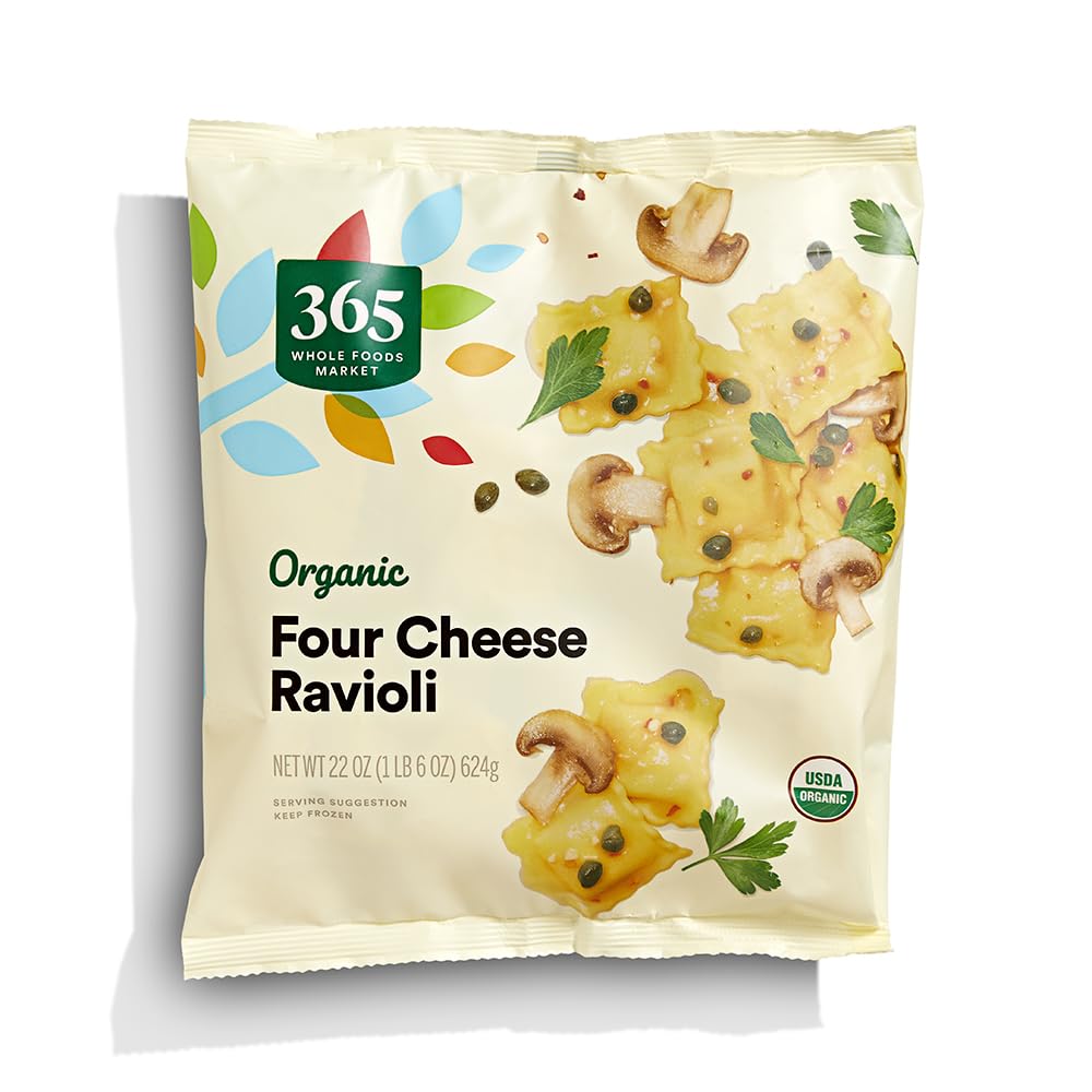 365 by Whole Foods Market, Organic Four Cheese Ravioli, 22 oz, (Frozen)