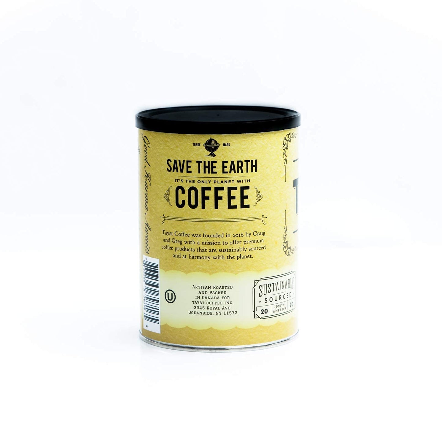 Tayst Ground Coffee Cans, Medium & Magnificent Gourmet Medium Roast, Fresh Ground Drip Coffee, Rich Flavor, Earth friendly Packaging, Rain Forest
