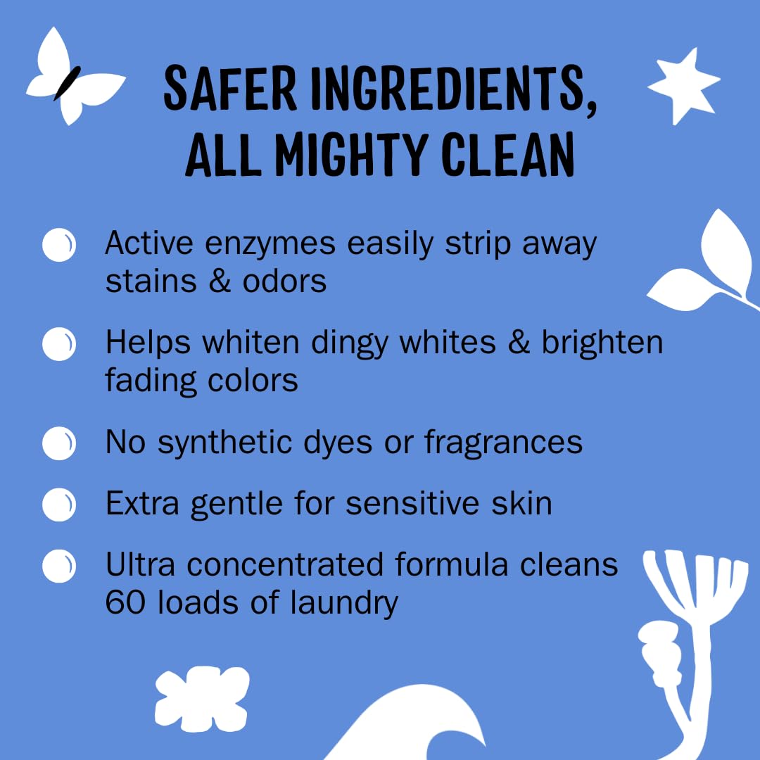 Molly's Suds Super Powder Detergent | Extra Strength Laundry Soap, Stain Fighting | Sensitive Skin | Simple, Effective Ingredients | 60 Loads - Ocean