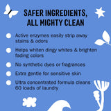 Molly's Suds Super Powder Detergent | Extra Strength Laundry Soap, Stain Fighting | Sensitive Skin | Simple, Effective Ingredients | 60 Loads - Ocean