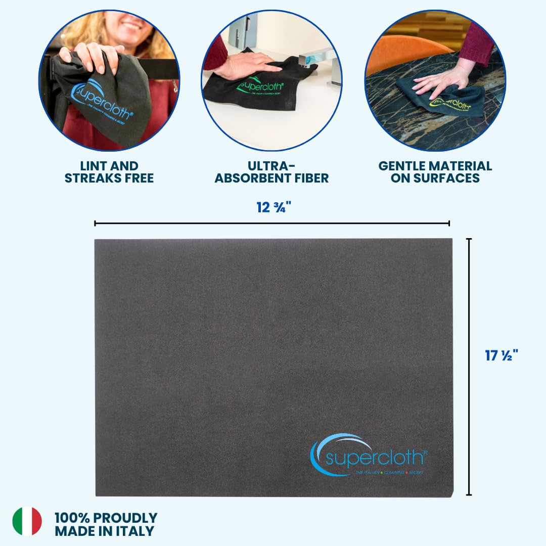 Supercloth® Premium Microfiber Cleaning Cloth for All-Purpose, Lasts Over 5 Years, Glasses Cleaning Cloth, Microfiber Cloth for Cars, Magic Reusable