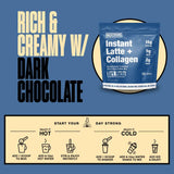 STRONG Coffee Co. Dark Mocha Instant Latte | Organic Coffee with Collagen Protein | Lion’s Mane & L-Theanine | Adaptogens & Nootropics | 15 Servings