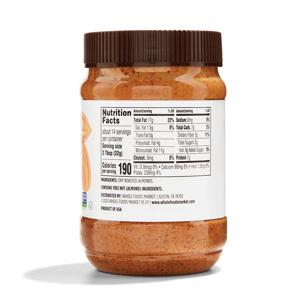 365 by Whole Foods Market, Creamy Almond Butter, 16 Ounce