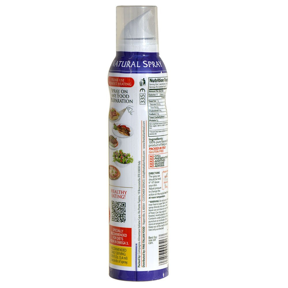 Mantova Flaxseed Oil, 100% Pure Cooking Spray with Omega-3, perfect for Keto snacks, baking, or seasoning for cooking, our oil dispenser bottle lets you spray, drip, or stream with no waste, 5 oz