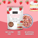 Safe + Fair Strawberry Shortcake Granola - Gluten-Free, Dairy-Free & Vegan Snack - Allergen-Free, Non-GMO, and No Artificial Ingredients - 12oz