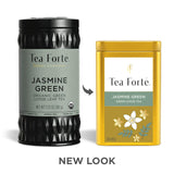 Tea Forte Jasmine Green Premium Loose Leaf Caffeinated Green Tea Blend Canister, Makes 35-50 Cups