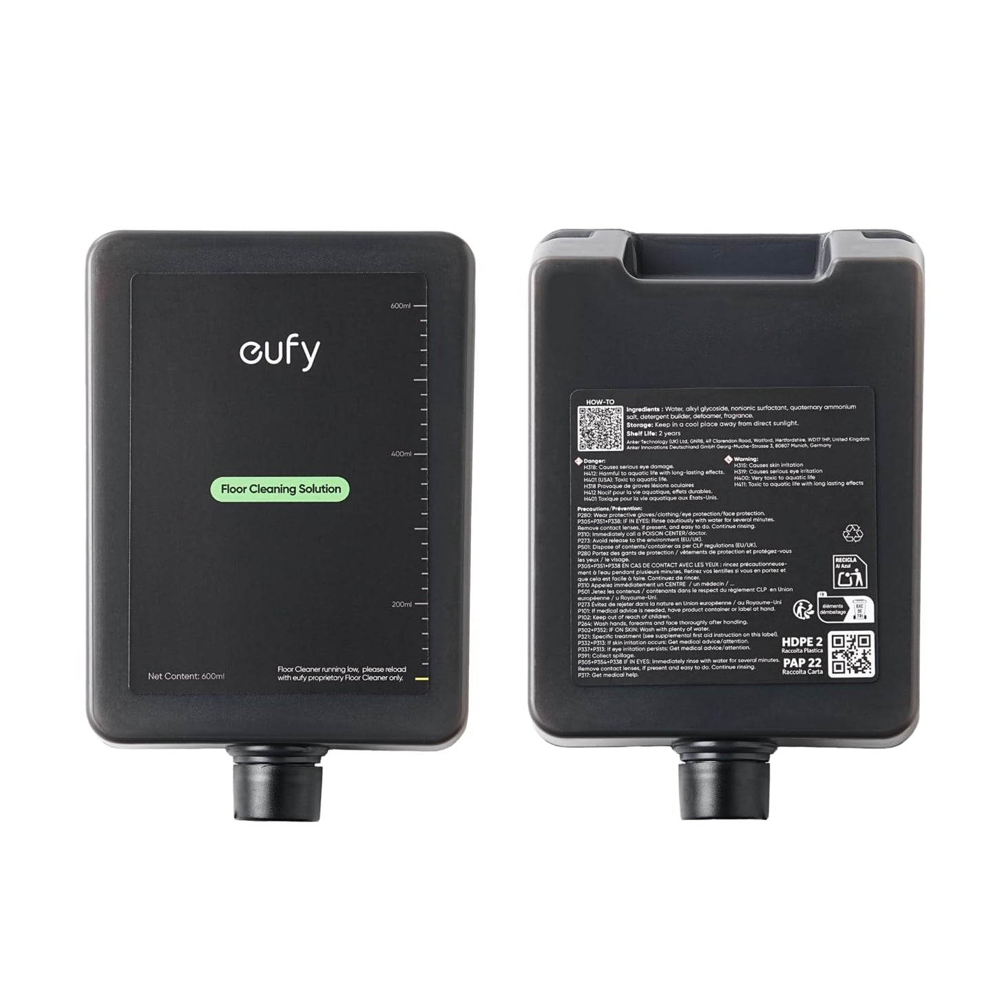 eufy Official Hard Floor Cleaner Accessories for Omni S2, Gentle Ingredients, Low-scent, Suitable for Various Surfaces, 1 Bottle