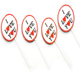 Ghasitaram Gifts Valentine Gifts Chocolates - Set of 8 Special I Love U Lollies