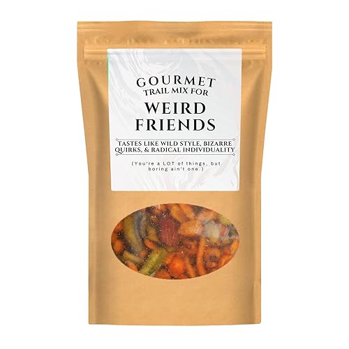 Weird Friends Gourmet Trail Mix - Premium Snack Blend for Womens Gift Basket, Stocking Stuffers, Gourmet Gift Basket Filler, Valentines for Friends