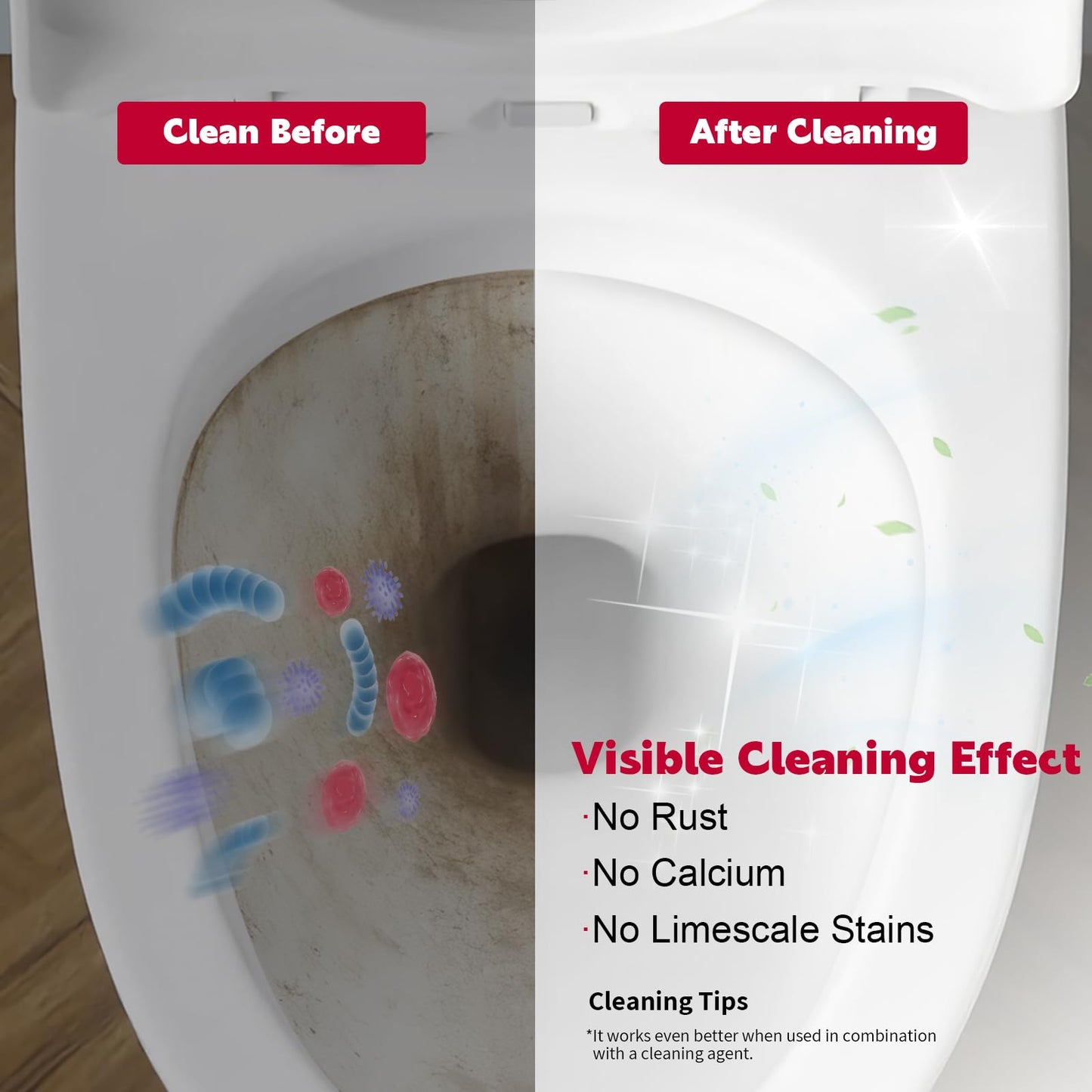 W&E Choice Toilet Pumice Stone 4 Pack, Pumice Stone for Bathtub Cleaning with Extra Long Handle, Toilet Brush for Cleaning Toilets, Bathtubs, Grills