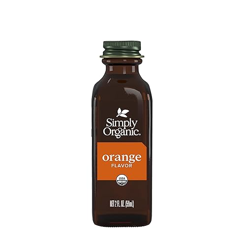 Simply Organic Orange Flavor, 2 Ounce Glass Jar, Tart Citrus Flavor for Desserts, Smoothies, Tea, and More