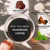 Mushroom Coffee by Bloomable Premium Instant Coffee with Lion's Mane, Reishi, Chaga Mushroom Extracts | Improve Focus, Memory, & Immunity | 30