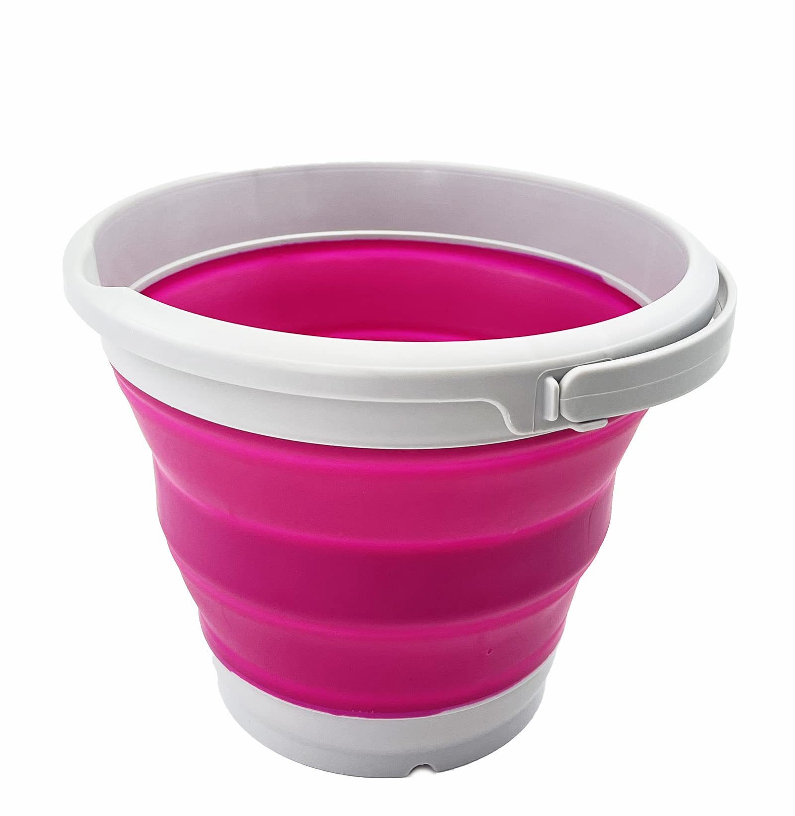SAMMART 5.5L (1.4 Gallon) Collapsible Plastic Bucket - Foldable Round Tub - Portable Fishing Water Pail - Space Saving Outdoor Waterpot