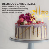 Blueberry-Flavored Cake Drizzle by Chefmaster, Edible Cake Drip Frosting for Decorating, Drip for Cupcakes, Cookies, Donuts, 5 oz