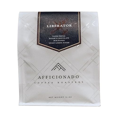 Afficionado Coffee Roasters | Medium Roast Arabica Coffee | 12 Ounce Bag (Liberator, Whole Bean)