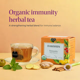 DAKSHIN Organic Immunity Tea Bags | Ashwagandha, Amalaki, Echinacea, Tulsi & Guduchi | Ayurvedic Daily Wellness Tea | Caffeine-Free | USDA Organic |