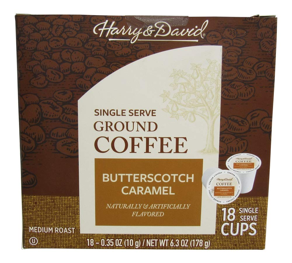 Harry & David Single Serve Coffee Cups Butterscotch Caramel - 18 Count
