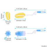 Baby Bottle Cleaning Kit - Set of 9 Cleaning Brushes for Cleaning Baby Milk/Water Bottles, Nipples, Caps, Straws, Tubes, etc. - Makes Your Bottle