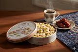 Zaitoune Ghraybeh Cookies - 9 oz | Traditional Middle Eastern Pistachio Shortbreads Handcrafted in Turkey | Beautiful Reusable Gift Tin | Perfect