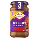 Patak’s Hot Curry Spice Paste - Hot Indian Cooking Paste with Freshly Ground Spices - Ideal for Chicken, Vegetables, and One-Pot Meals - Spicy Curry