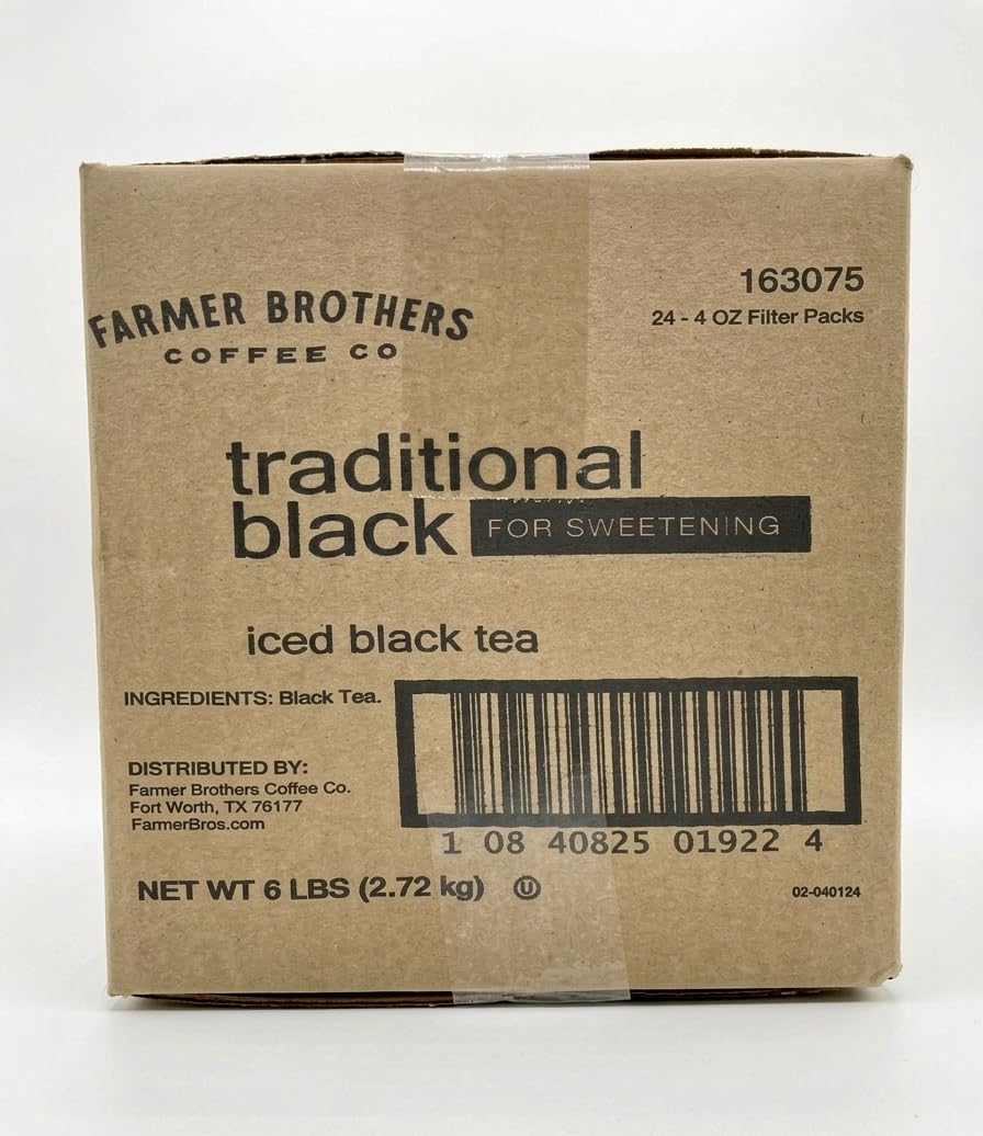 Ice Tea Fresh Brew Farmer Brothers Black Iced Tea for Sweetening 24/4oz Pk