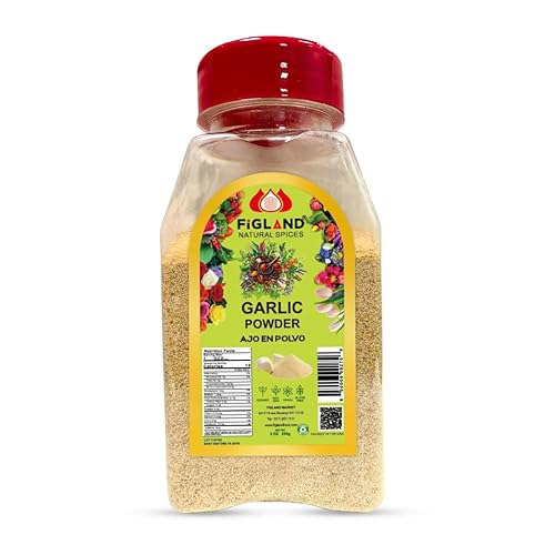 FIGLAND Natural Garlic Powder - Premium Ajo en Polvo, 100% Pure Ground Garlic for Cooking, Seasoning, Marinades & Spice Blends - Fresh, Aromatic