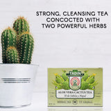 Tadin Tea Aloe Vera With Cactus 24 Bags - Te De Sabila Con Nopal - Tea