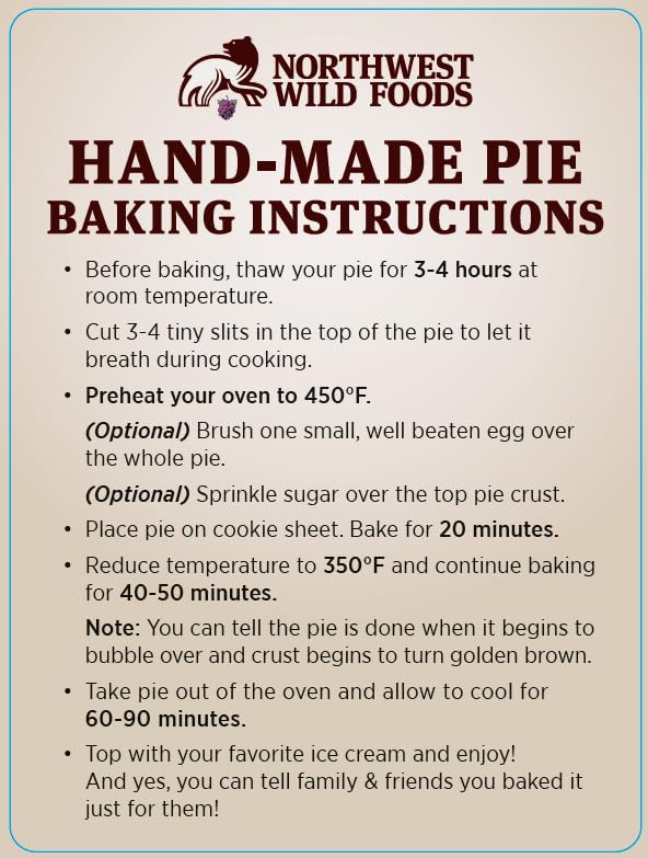 Northwest Wild Foods Bumbleberry Pie, Fresh Frozen in Reusable 9-Inch Deep Dish Pie Pan