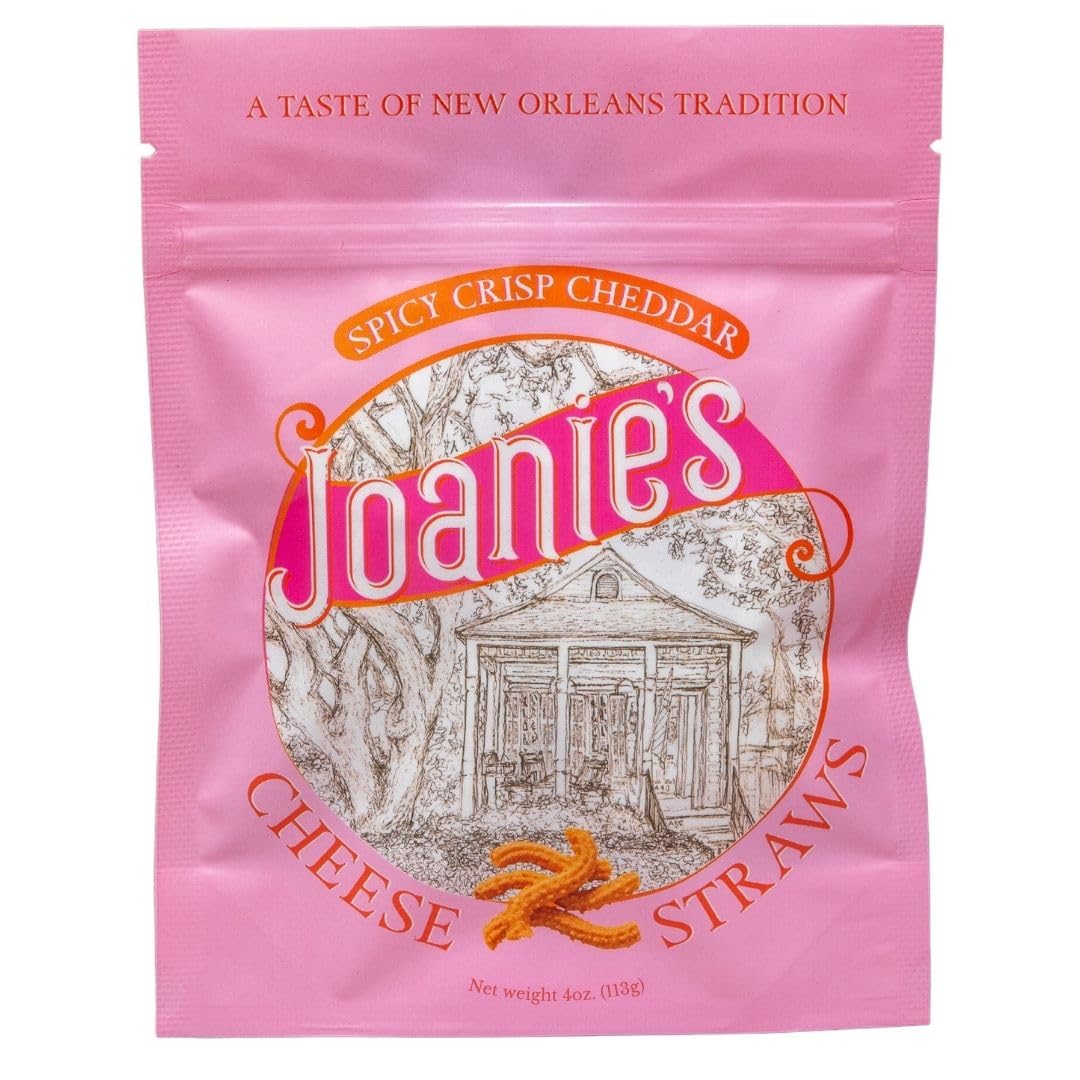 Joanie's Cheese Straws - Spicy Crisp Cheddar - Authentic Southern Snack - Large Bag (4oz)