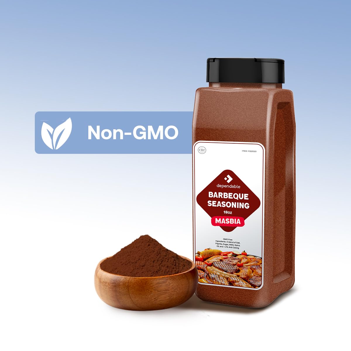 Dependable Food BBQ Spice Mix - 18 oz. Resealable Pouch - Non-GMO, Kosher - Perfect Blend for Grilling, Smoking, and Roasting