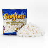 Bonjour Mini Marshmallows - Halal Gelatin, Low Fat & Dye Free Small Marshmallows For Hot Chocolate, Smore, Ice Cream - Vanilla Flavored Soft, Fluffy
