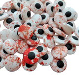 2 Bottles Candy Eyeballs Bloody Red Eyes Cake Cupcake Toppers Cookie Decorations,Two Size Mixed, Edible Dessert Sprinkles for Halloween Christmas Cake