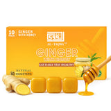 Al Taqwa Ginger with Honey Candy - 10 Pack (60 Natural Boosters) - Hard Candy with Ginger, Honey, Sugar & Corn Syrup - Natural Remedy for Digestion