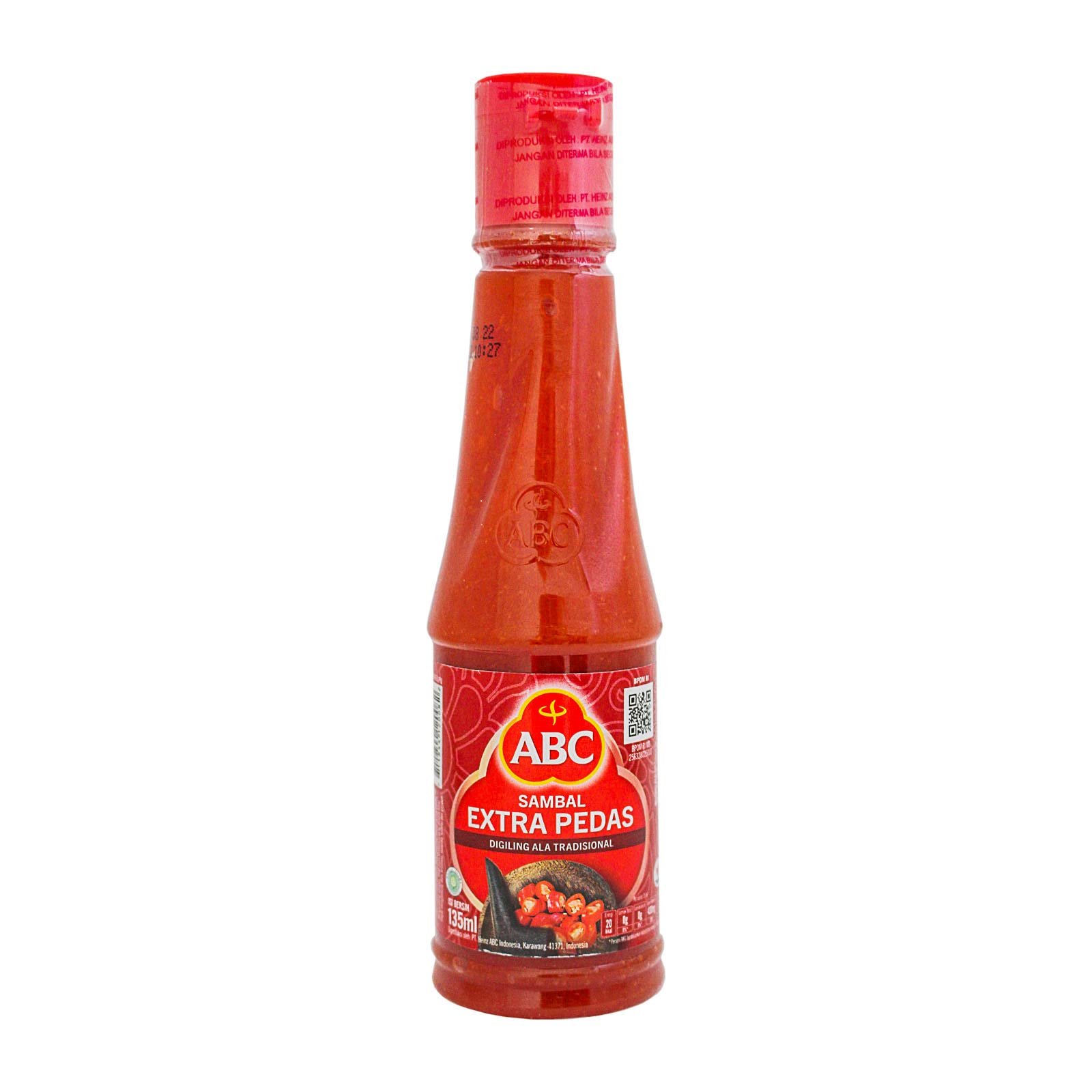 ABC Sambal Ekstra Pedas (Extra Hot Chili Sauce), 135 Ml (Pack of 1)