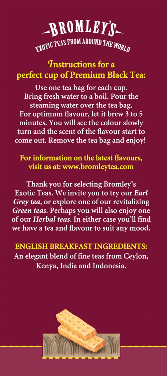 Bromley's English Breakfast Tea, 24 Count (Pack of 6)