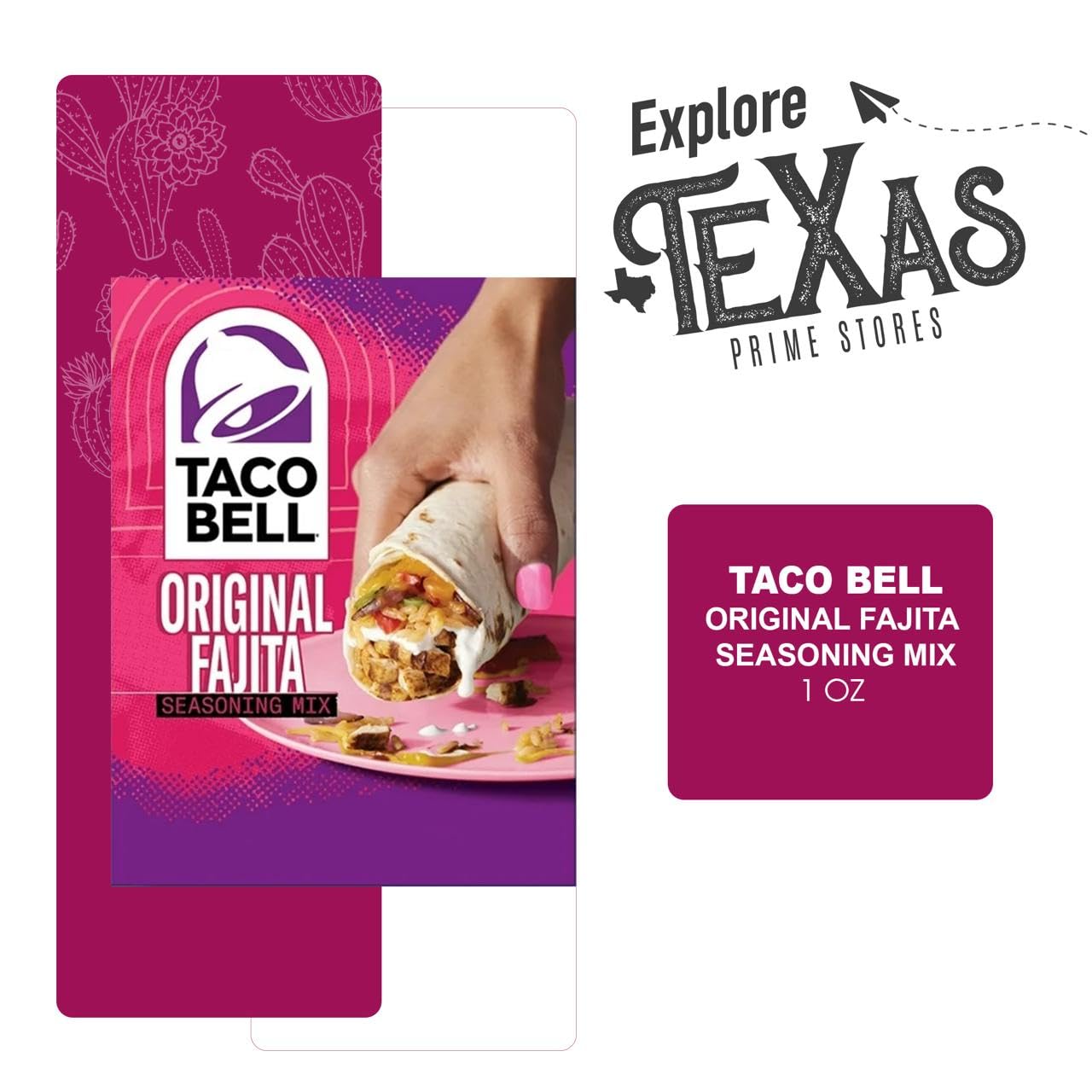 Taco Bell - Lavinia essentials Bundle: 12-Pack of Fajita Taco Seasoning Mix, 1oz Packet + 1 Utility Prop.