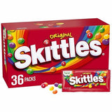 SKITTLES Original Chewy Candy, Full Size 2.17 oz Individually Wrapped Packs of Full Size Candies 36 Count