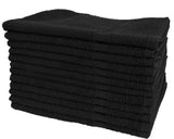 Nywele Silver Living Bleach Proof 6 Towels Black, 16" x 27"| Pack of 6 | Perfect for Salon Use | Bleach Safe Salon Towels