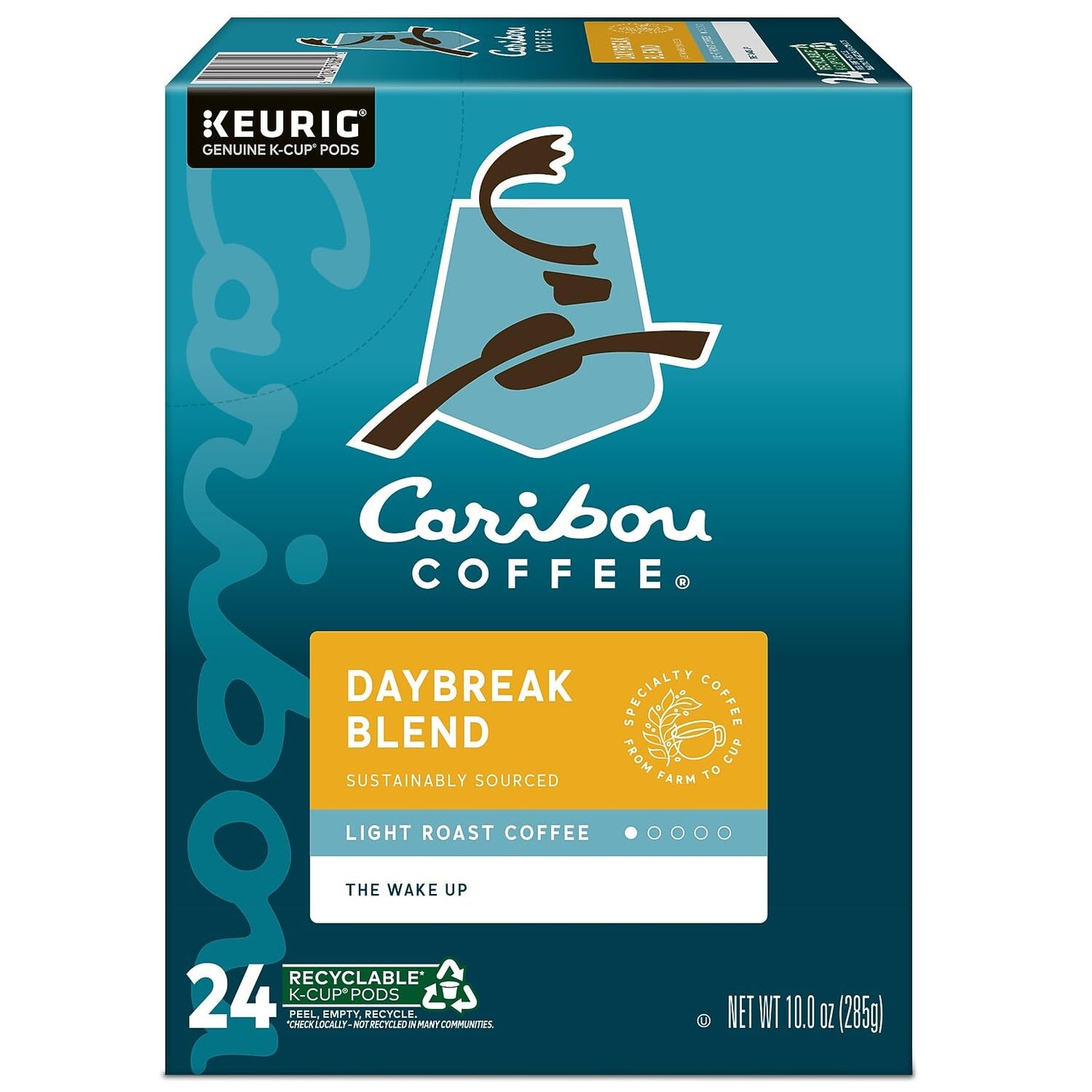 Caribou Coffee Daybreak Morning Blend, K-Cups for Keurig Brewers, 24 Count (Pack of 4)
