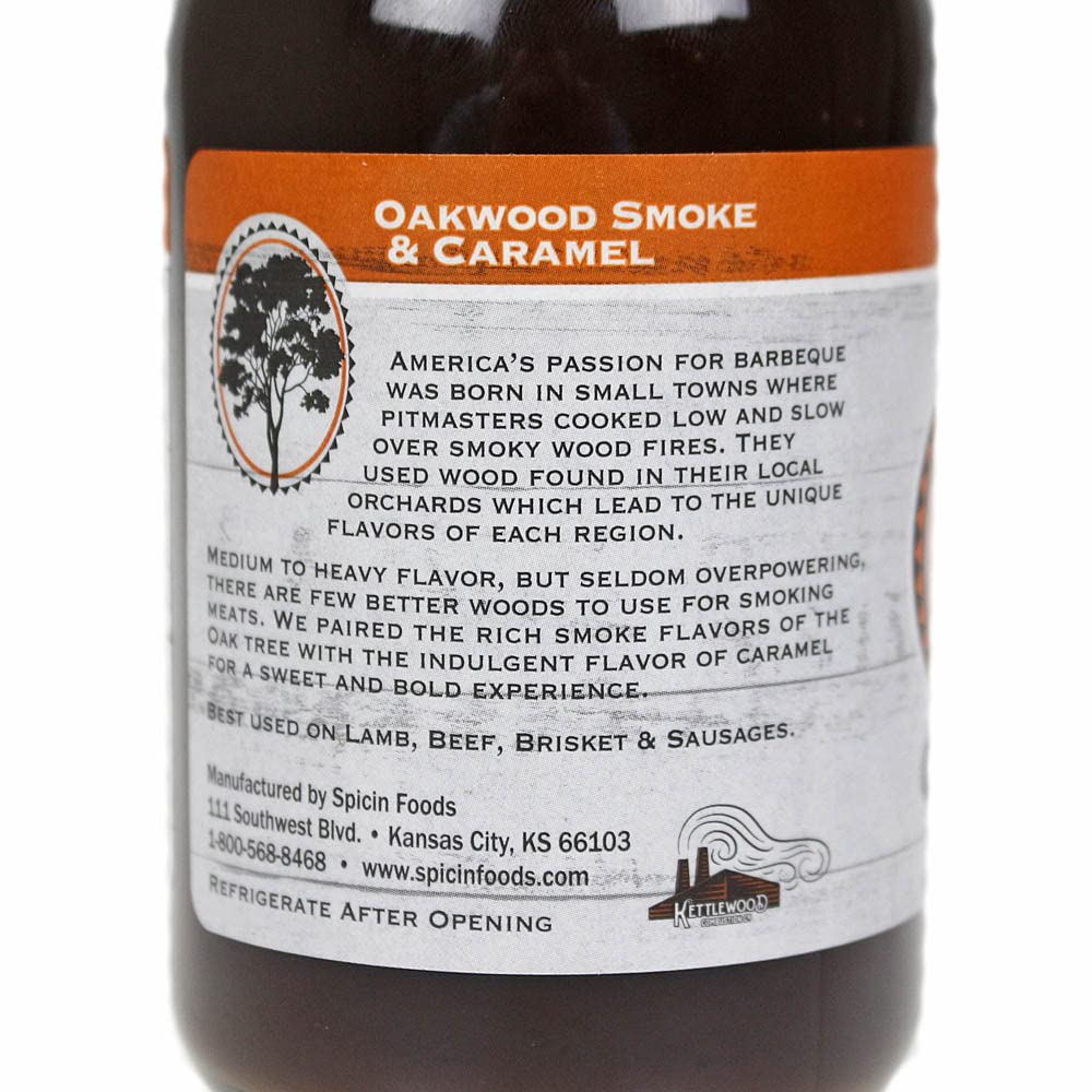 Original Juan Specialty Foods Kettlewood Combustion Oakwood Smoke & Caramel Barbecue Sauce, 14.5 Ounce