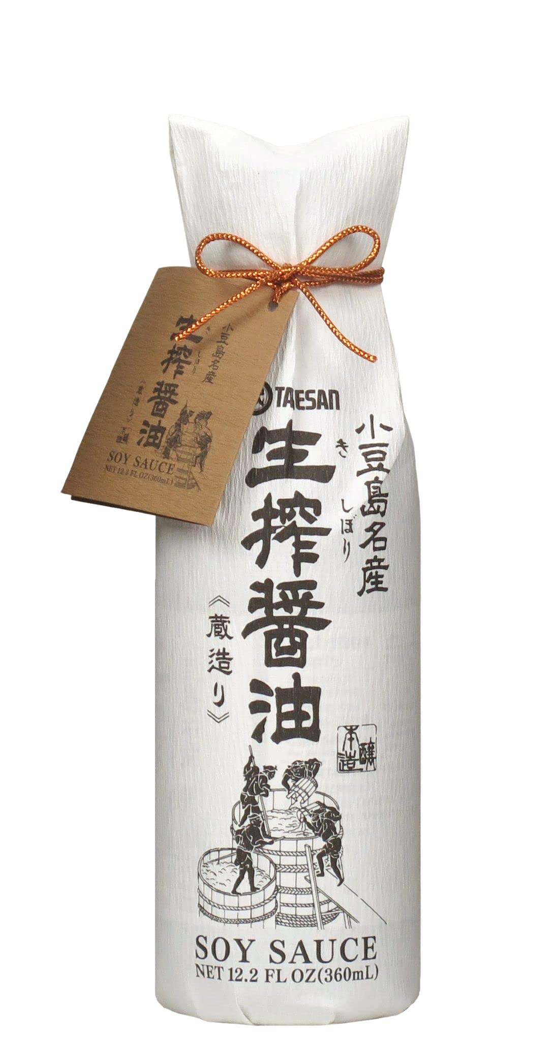 TAKESAN KISHIBORI SOY SAUCE (Original, 12.2 Fl oz.) Pure artisan Japanese soy sauce. All natural barrel aged 1 year unadulterated and without