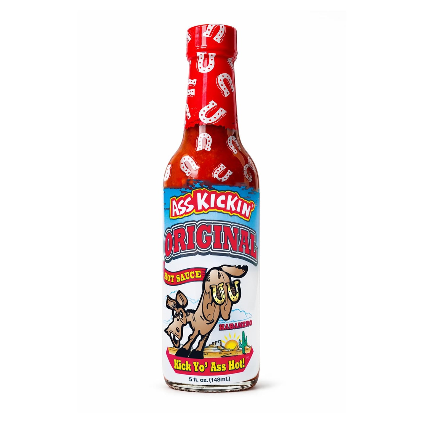 Ass Kickin’ Original Habanero Hot Sauce (5 oz) - Serrano & Habanero Blend - Medium Heat Gourmet Hot Sauce for Tacos, Wings & Pizza